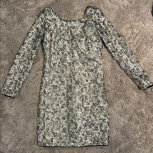 Vintage Gianni Bini Sequin Long Sleeve Dress, size L